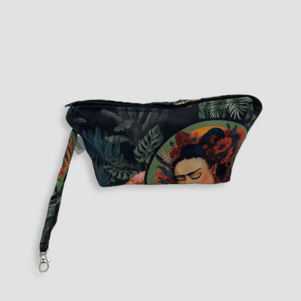 Neceser con cremallera y estampado de Frida Kahlo